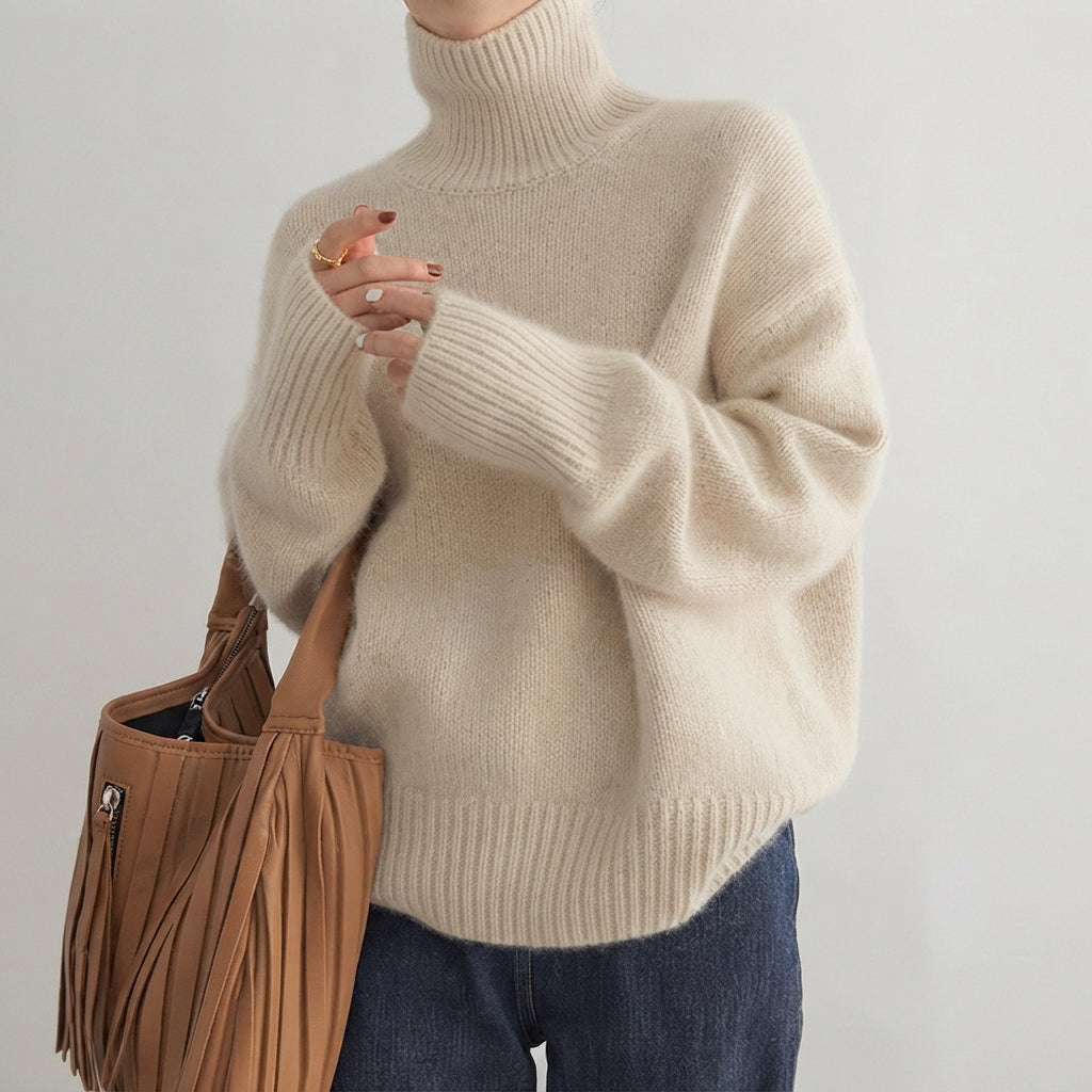 Lea - Pull à col roulé pour femme élégant