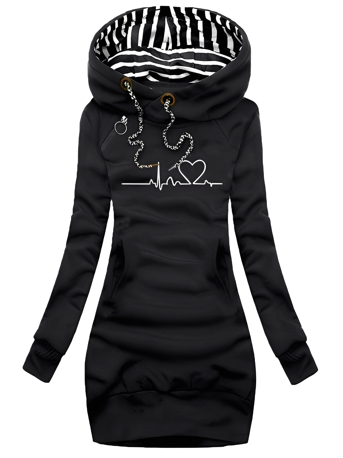 Roxanne - Robe pull décontractée avec capuche pour femme