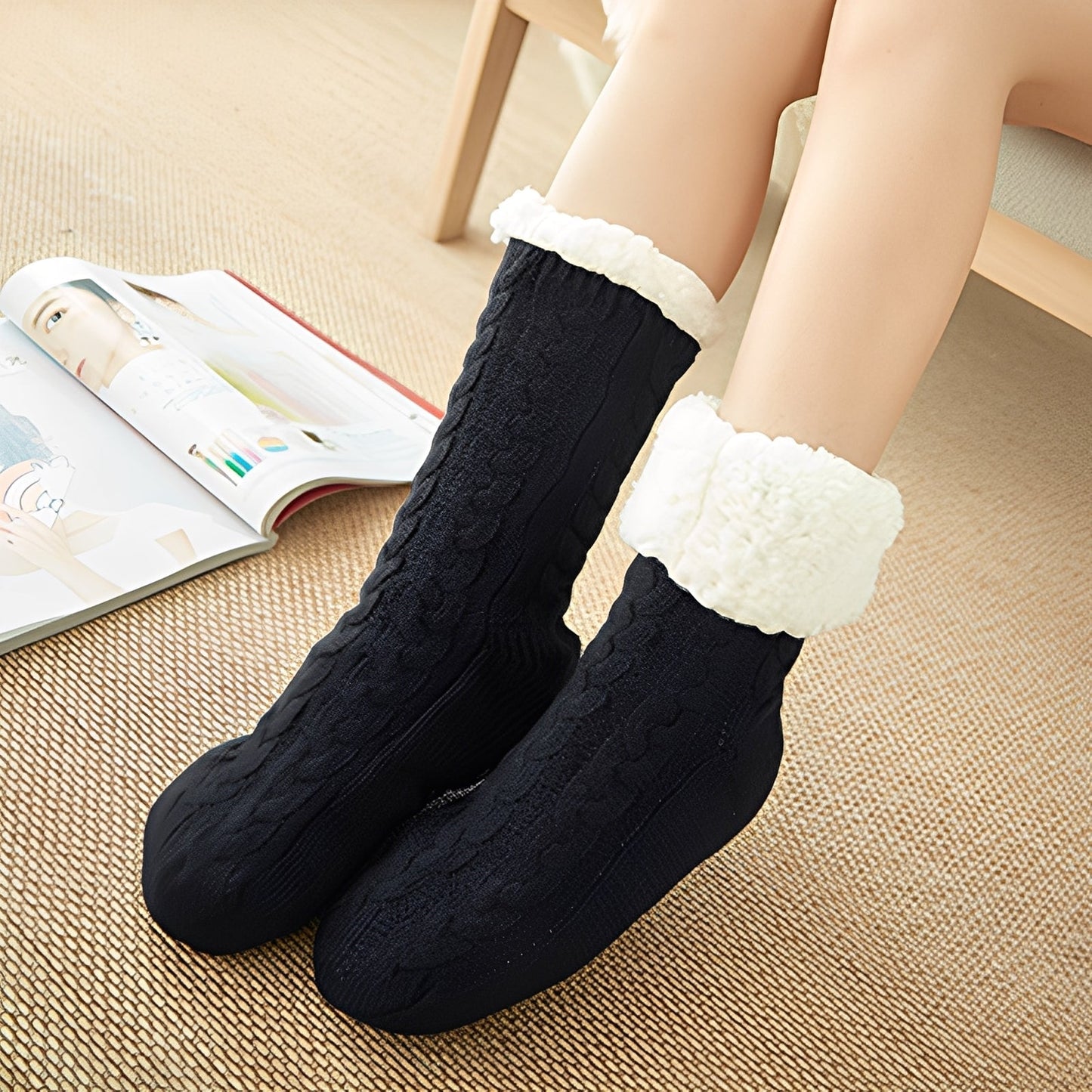 Jessica - Chaussettes douillettes pour femmes et hommes