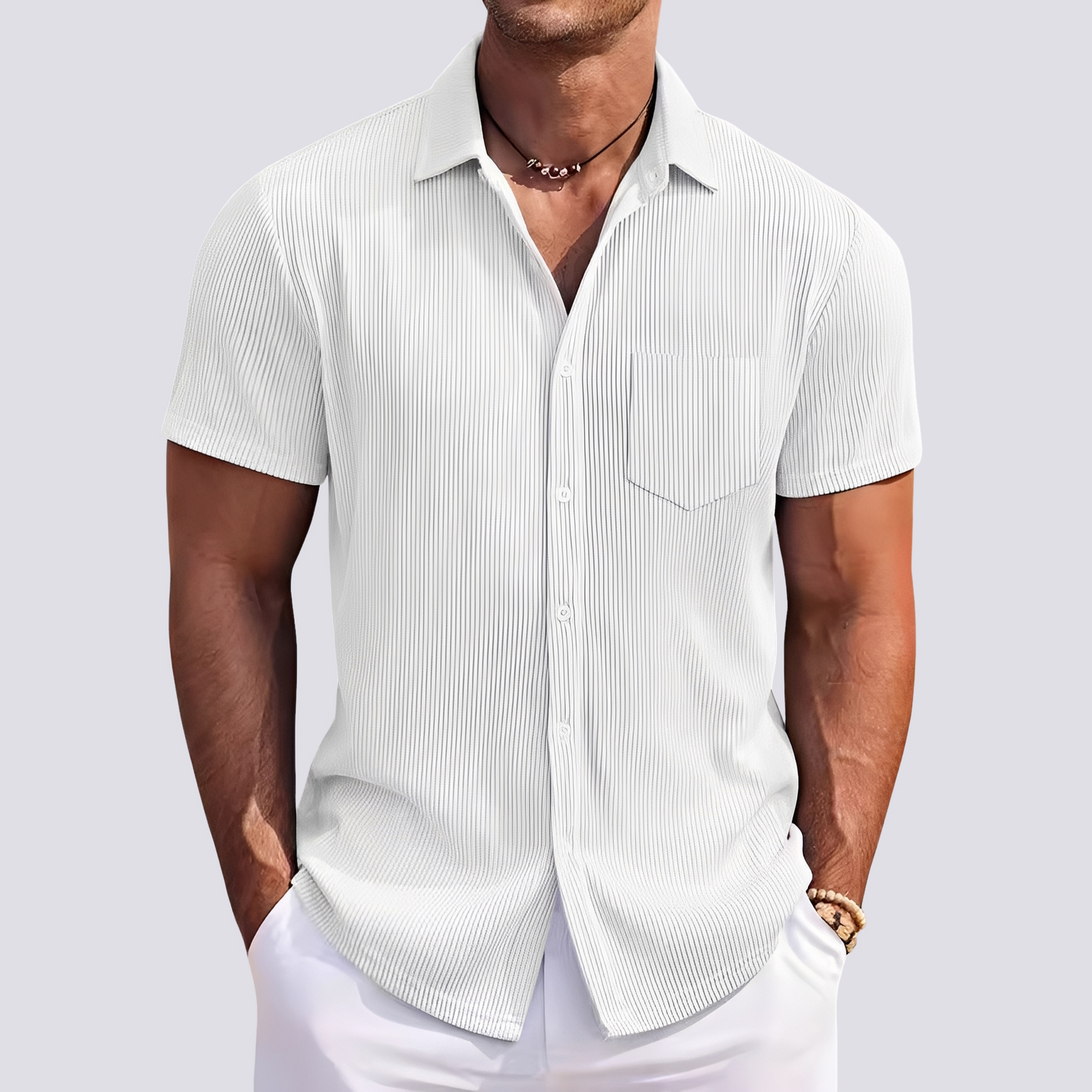 James - Chemise rayée élégante pour hommes