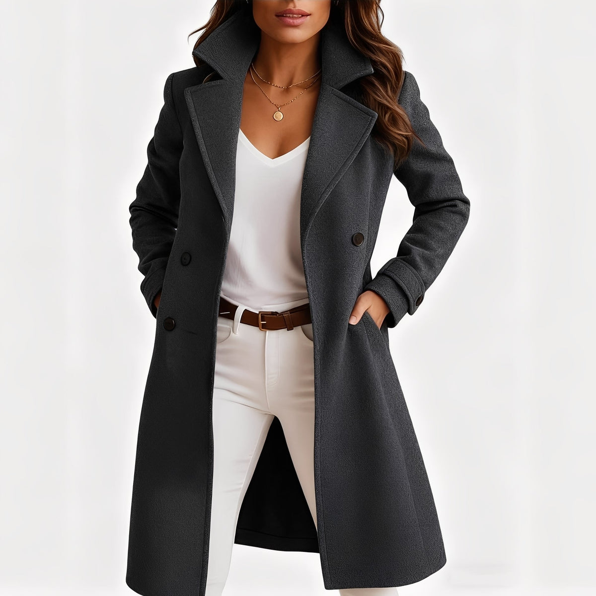 Camille - Manteau élégant pour femmes au design croisé