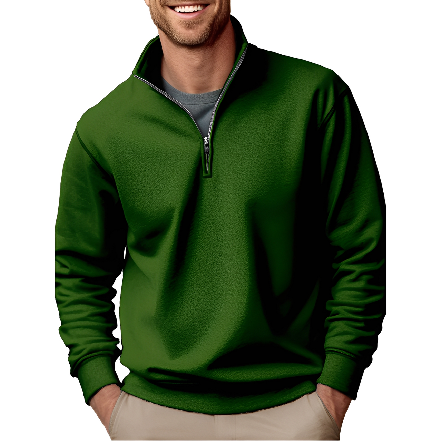 Edgar - Sweat-shirt léger et agréable avec zip pour hommes