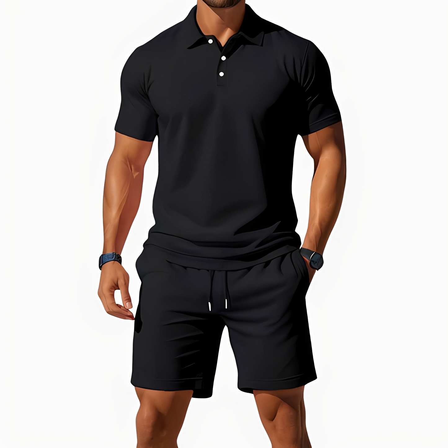 Aldrin - Ensemble polo et short homme tendance
