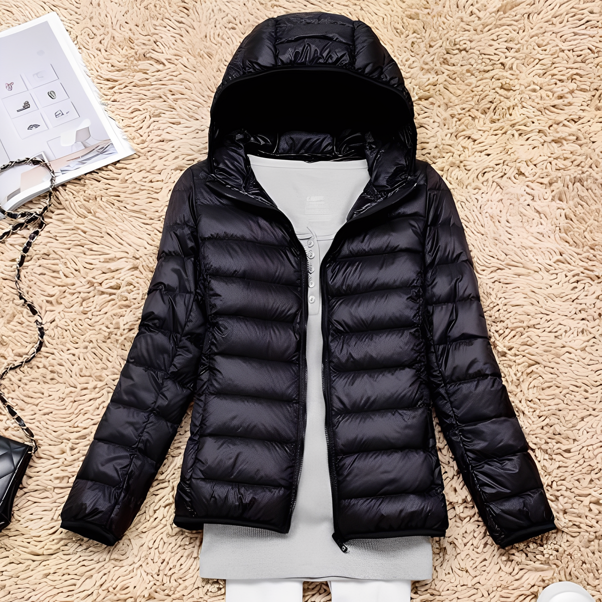 Lyndsay - Manteau élégant et agréable avec capuche