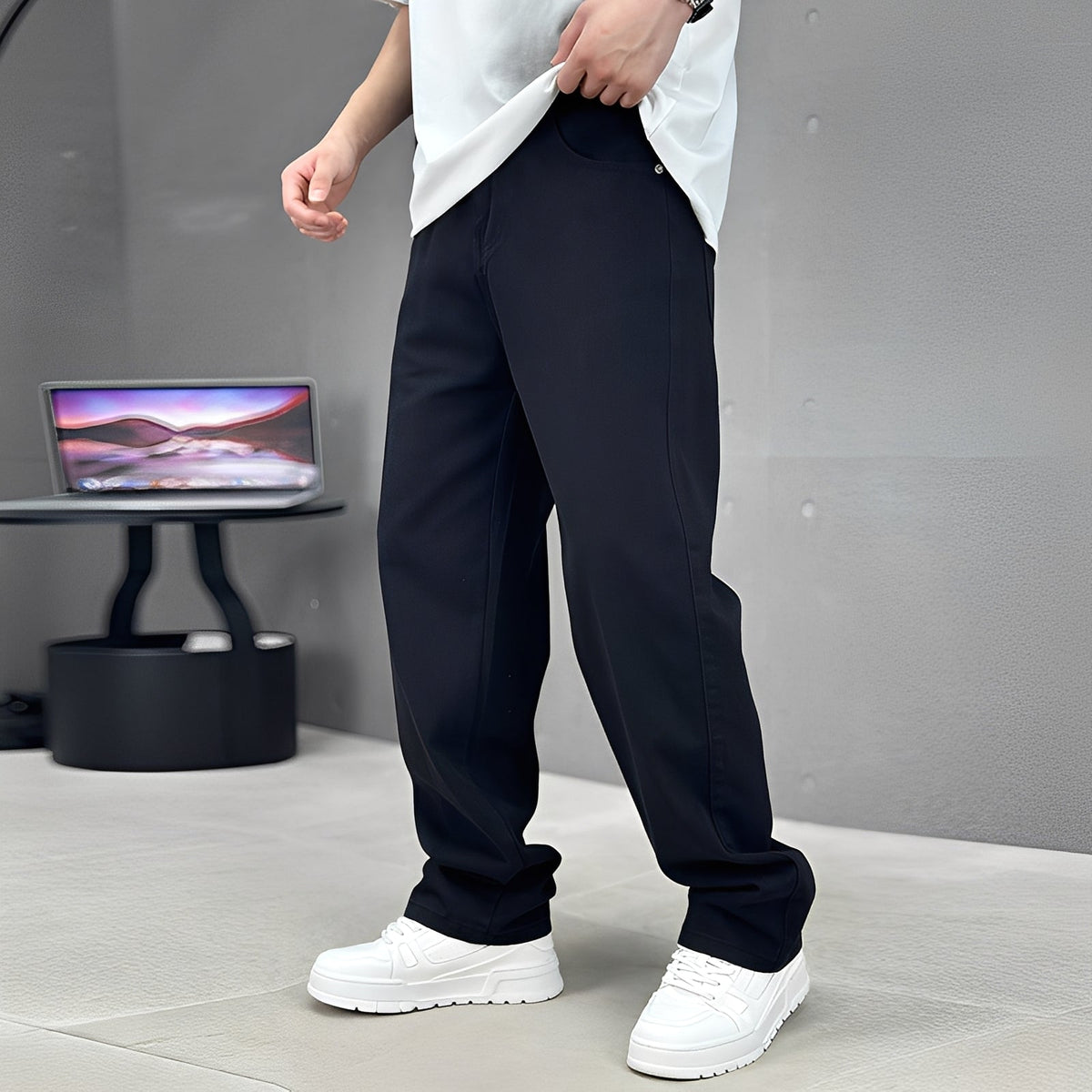 Wendell - Pantalon tendance avec jambes larges