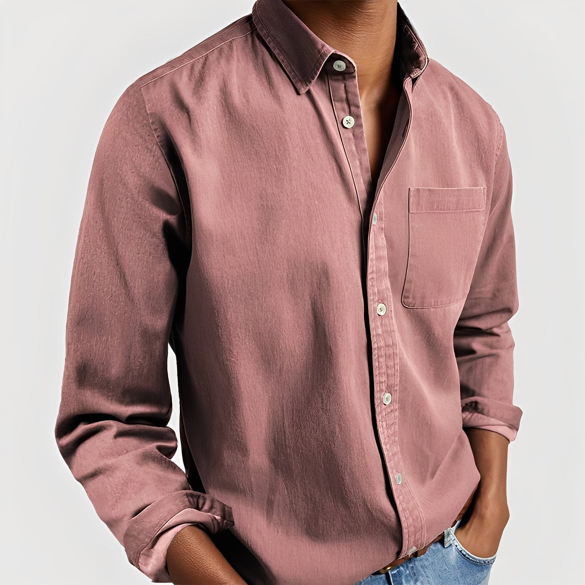 Kaspar - Chemise décontractée à manches longues pour hommes