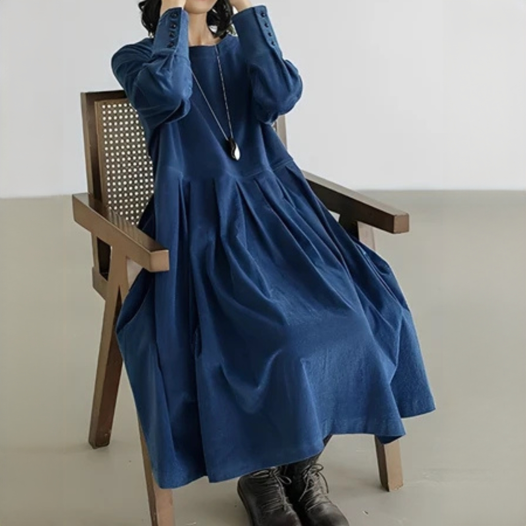 Shyanne - Élégante robe midi à manches longues