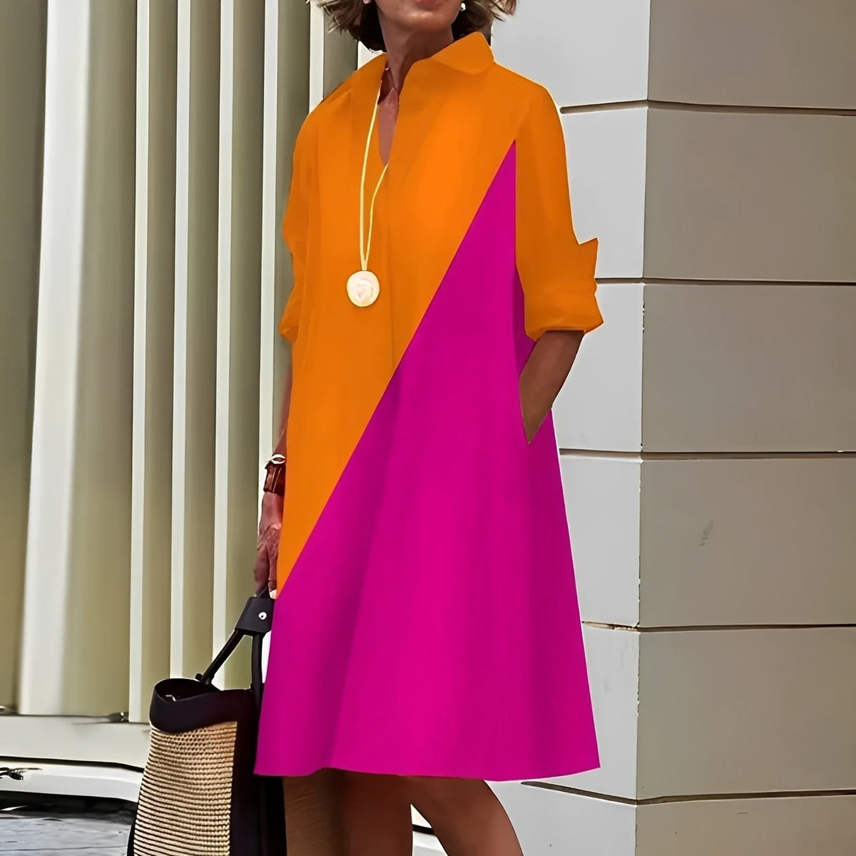 Alissa - Robe midi ample et confortable pour femmes