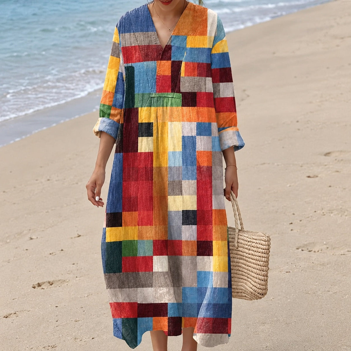 Jean - Robe mi-longue élégante et ample pour femmes