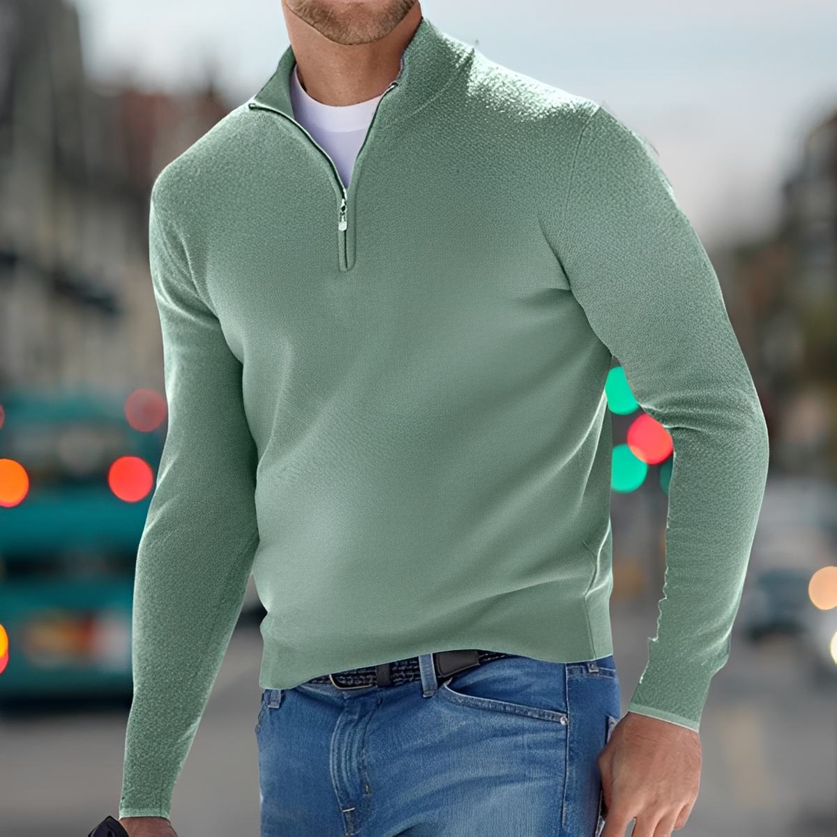 Carlo - Pull agréable avec demi-zip