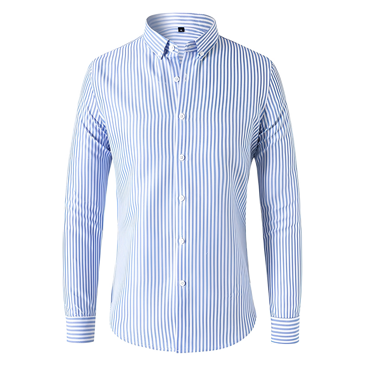 Dennis - Chemise à manches longues avec rayures et coupe relax