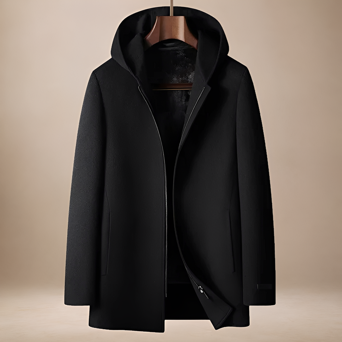 Manteau à capuche pour hommes à fermeture éclair - coupe moderne