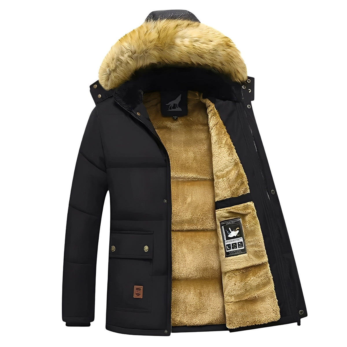 Crispian - Manteau douillet avec capuche