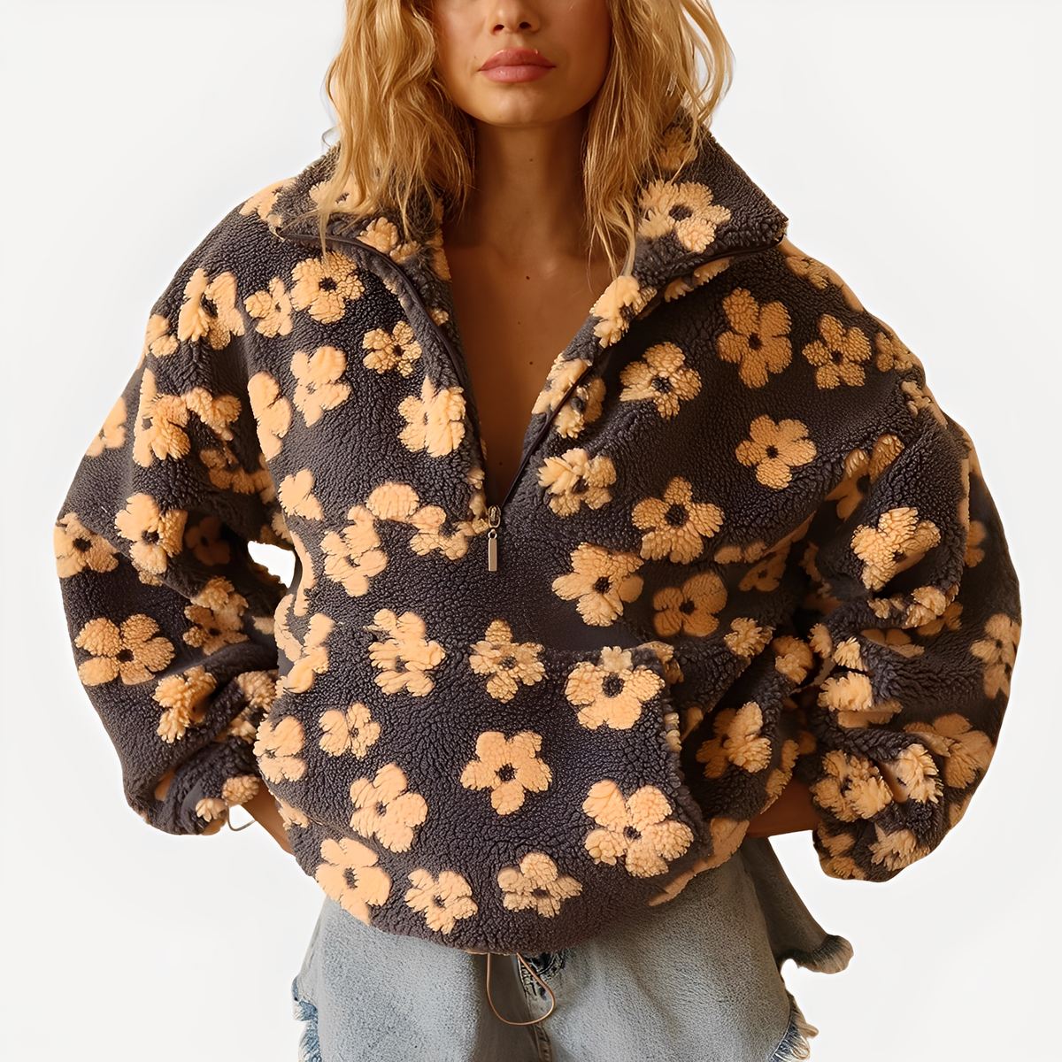Elizabeth - Pull stylé à motif floral