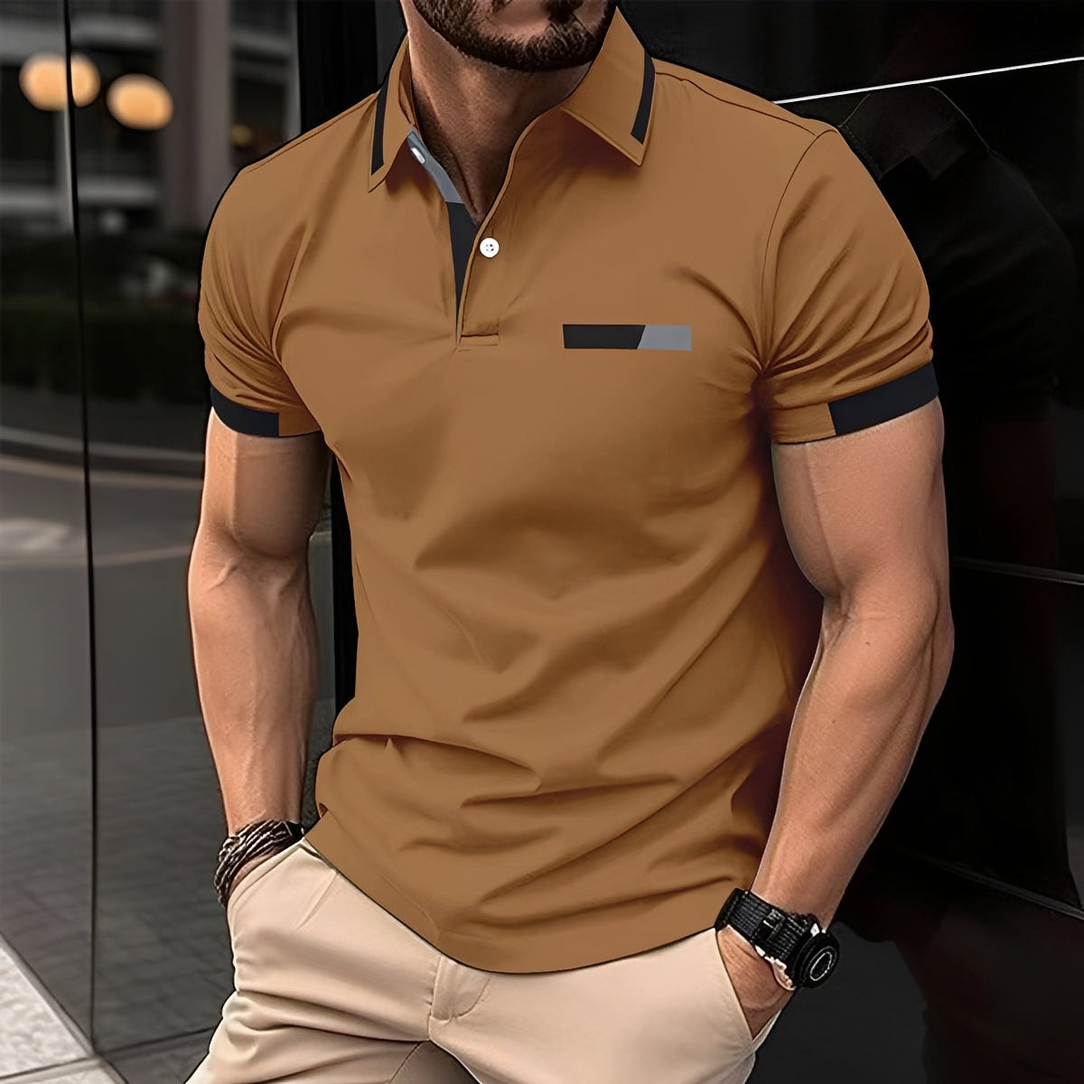 Julian - Polo élégant et sportif avec col à revers pour hommes