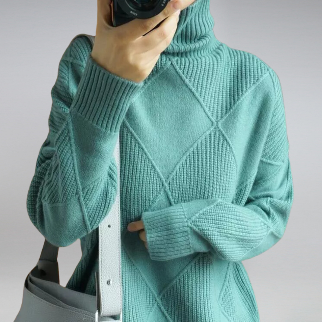 Camille - Pull à col roulé tendance et confortable