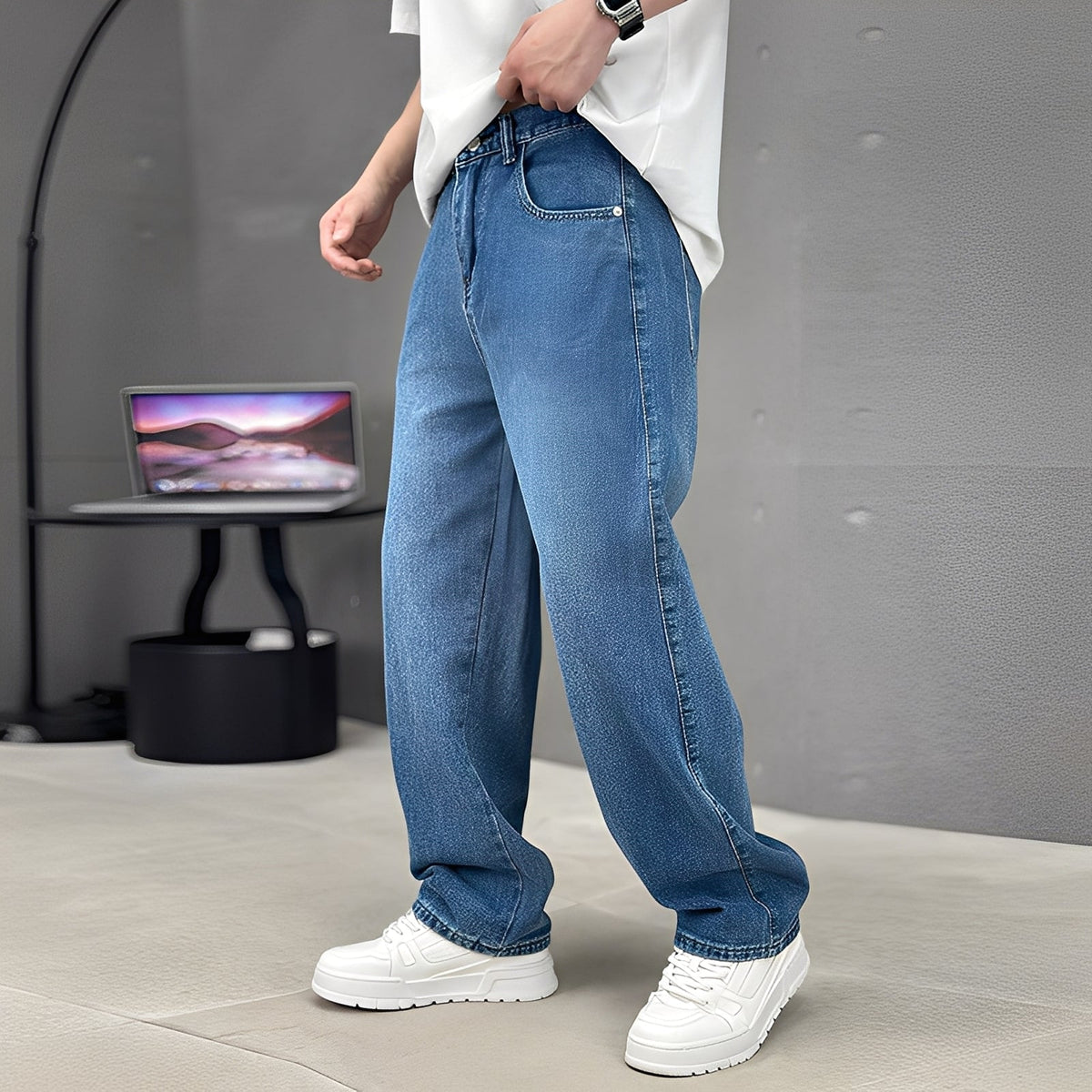 Wendell - Pantalon tendance avec jambes larges