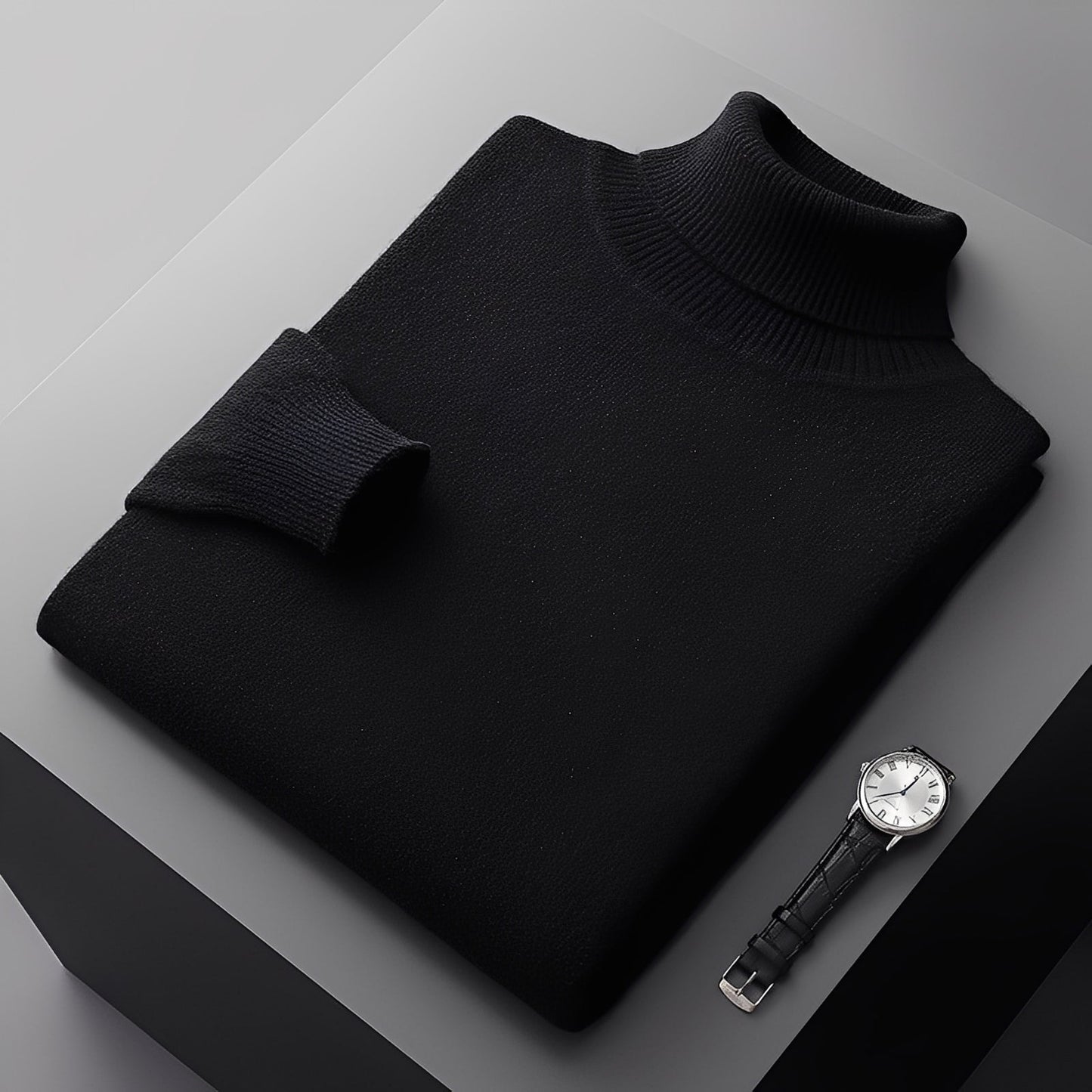 Osborn - Pull à col roulé simple pour hommes