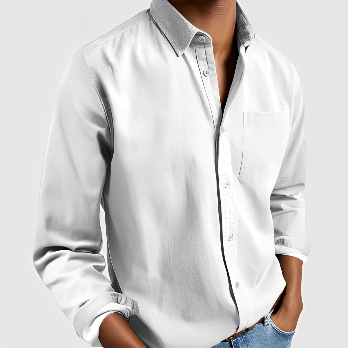 Kaspar - Chemise décontractée à manches longues pour hommes