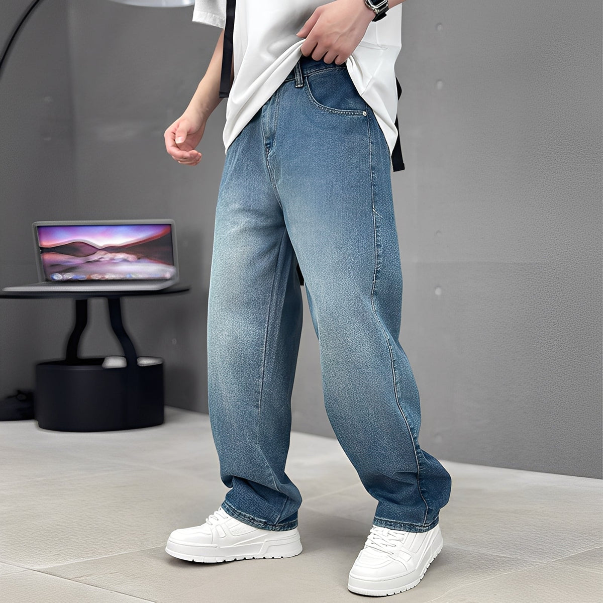 Wendell - Pantalon tendance avec jambes larges