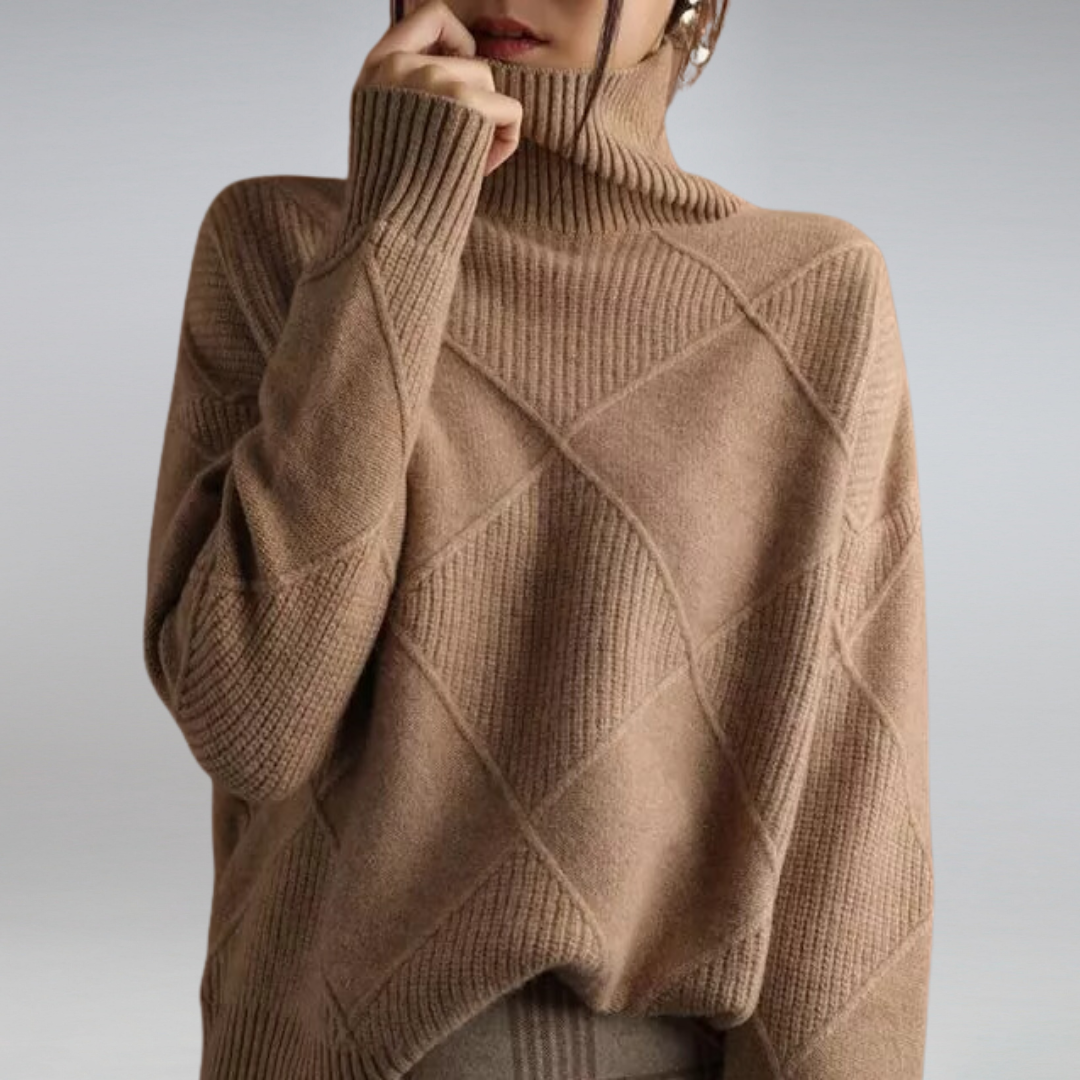 Camille - Pull à col roulé tendance et confortable