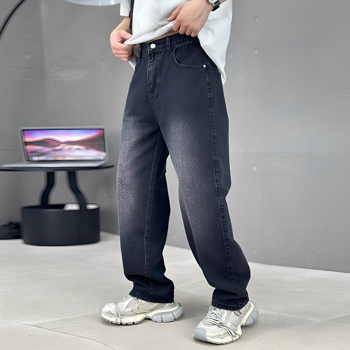 Wendell - Pantalon tendance avec jambes larges