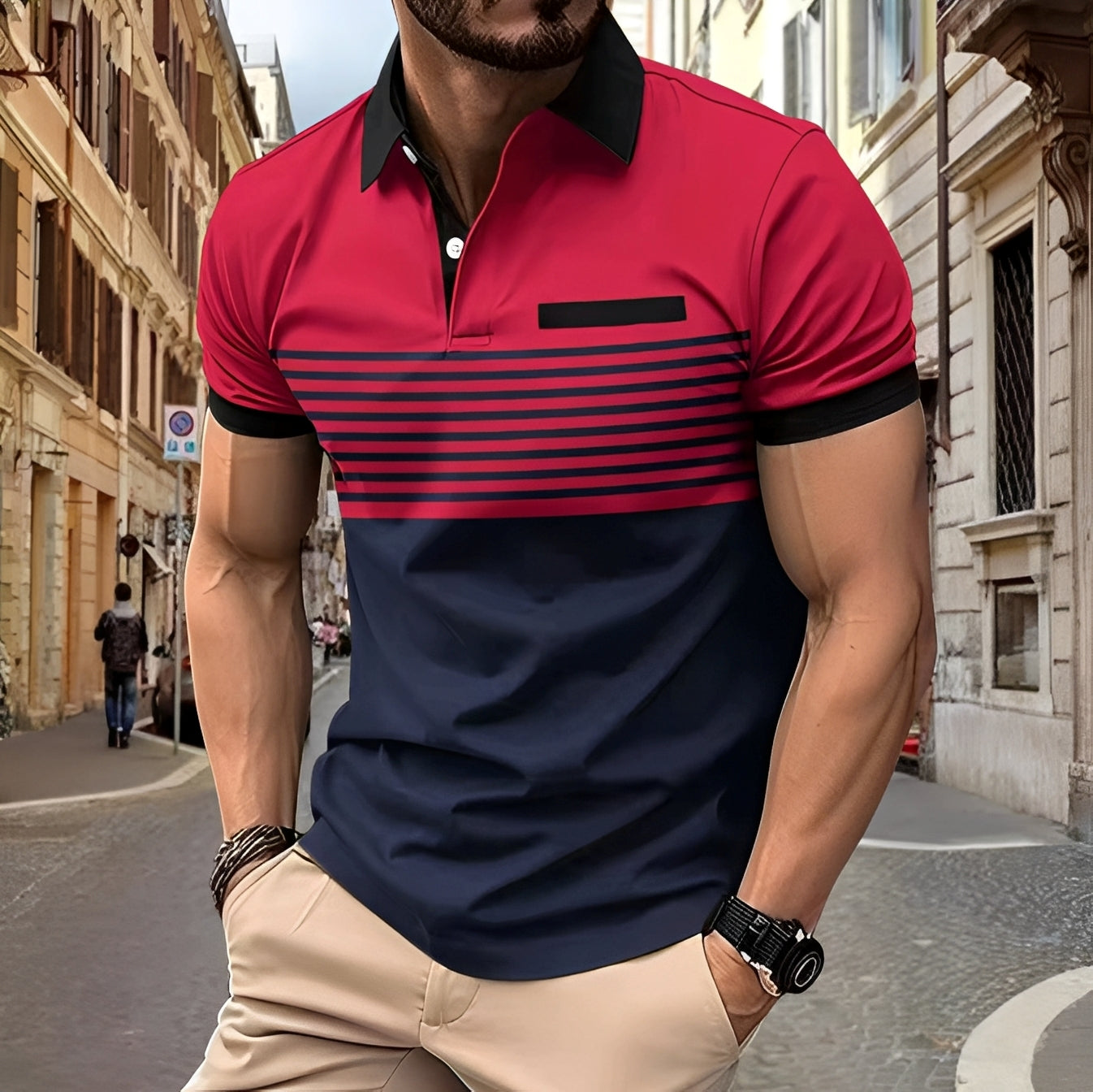 Thomas - Polo élégant à coupe ajustée pour hommes