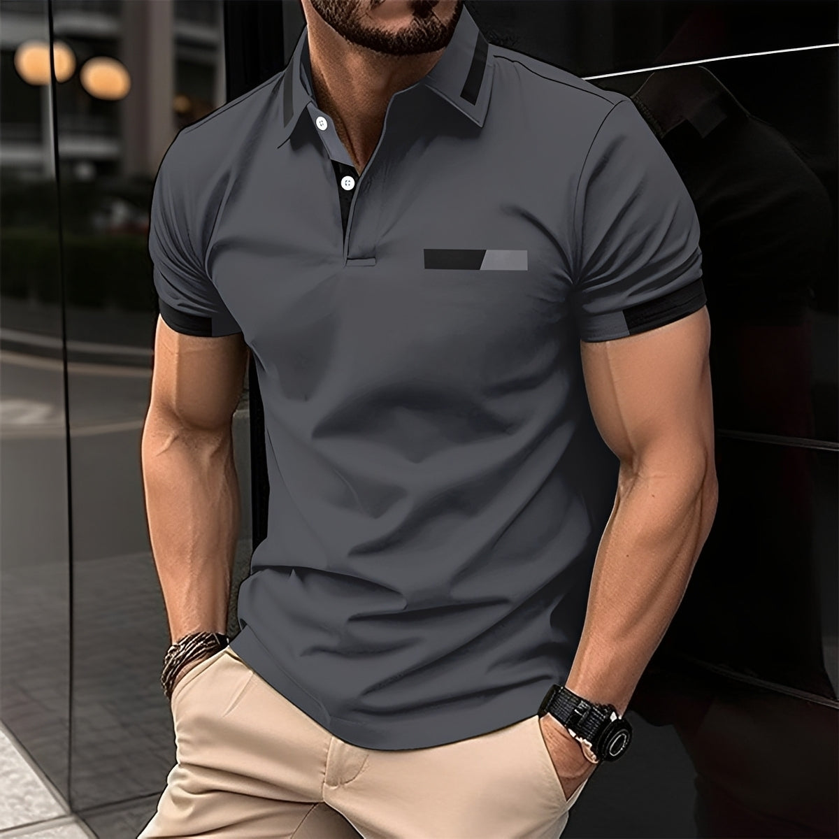 Julian - Polo élégant et sportif avec col à revers pour hommes