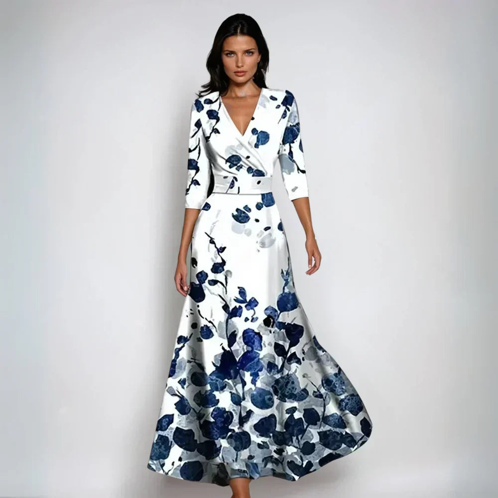 Lindsey - Robe portefeuille élégante à motif floral