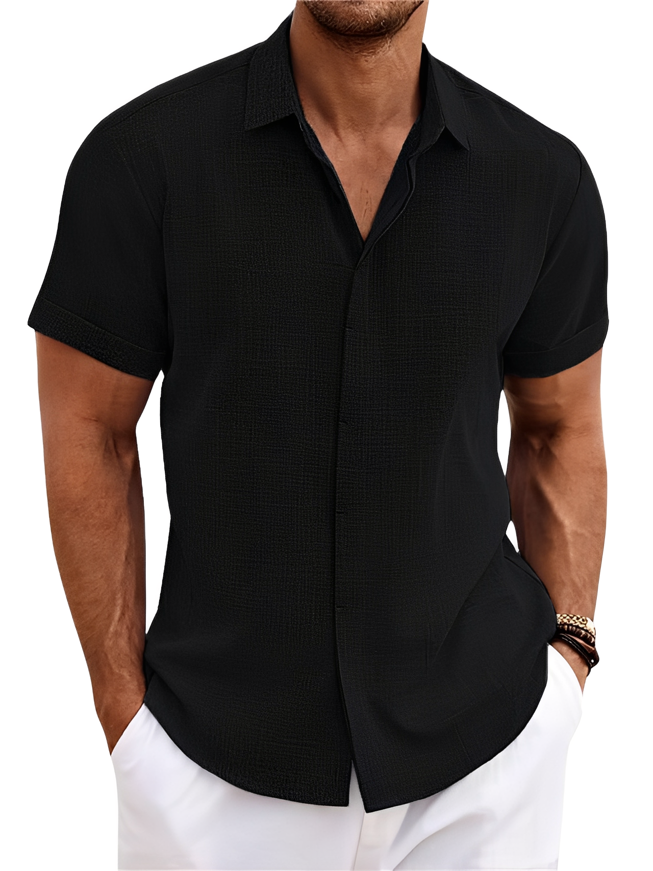 Jimmy - Chemise à manches courtes décontractée pour hommes