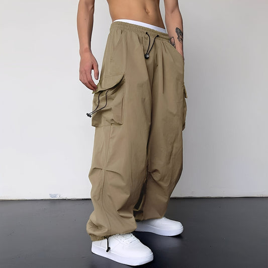 Kaleb - Pantalon cargo tendance à coupe large