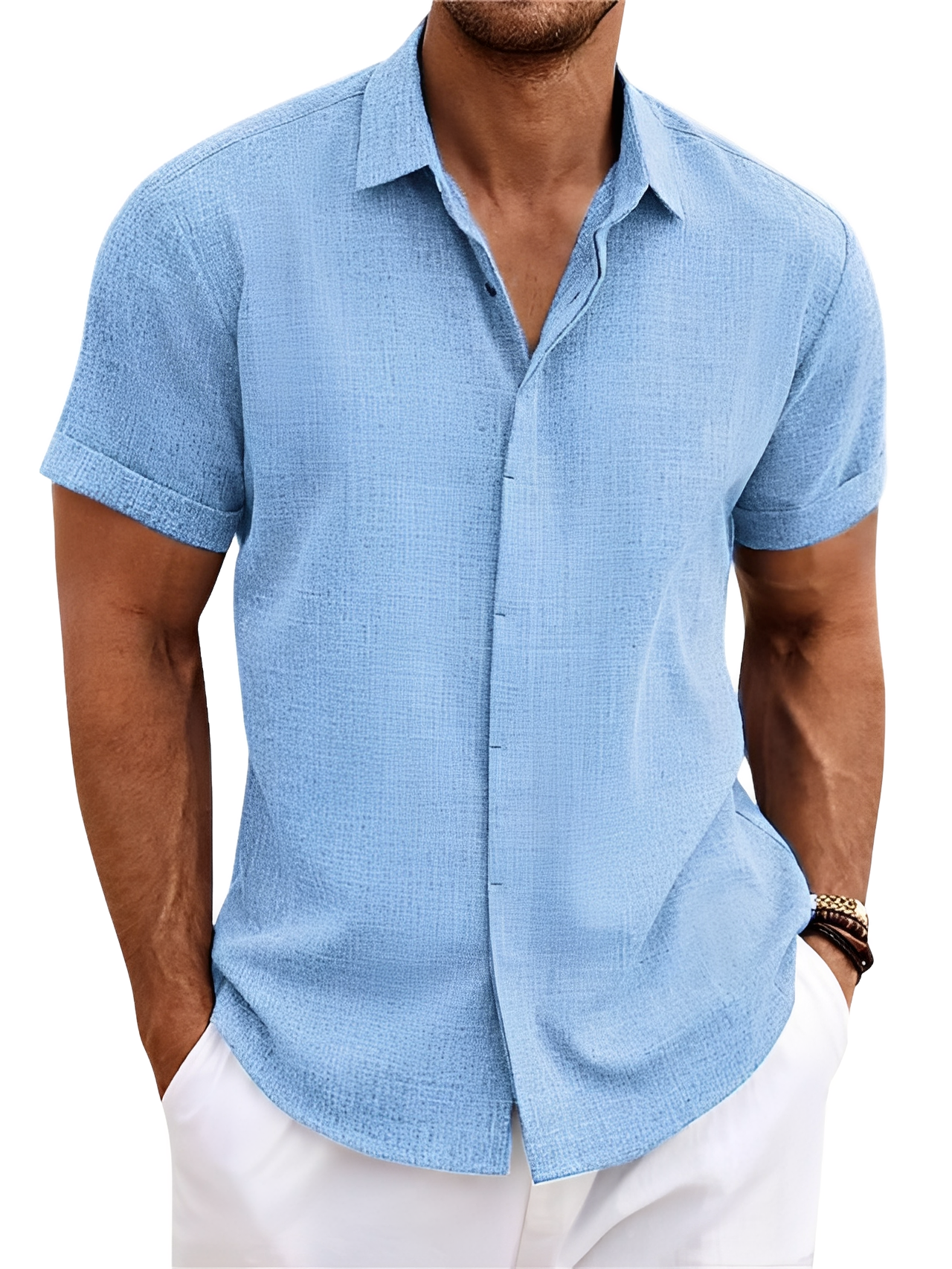 Jimmy - Chemise à manches courtes décontractée pour hommes