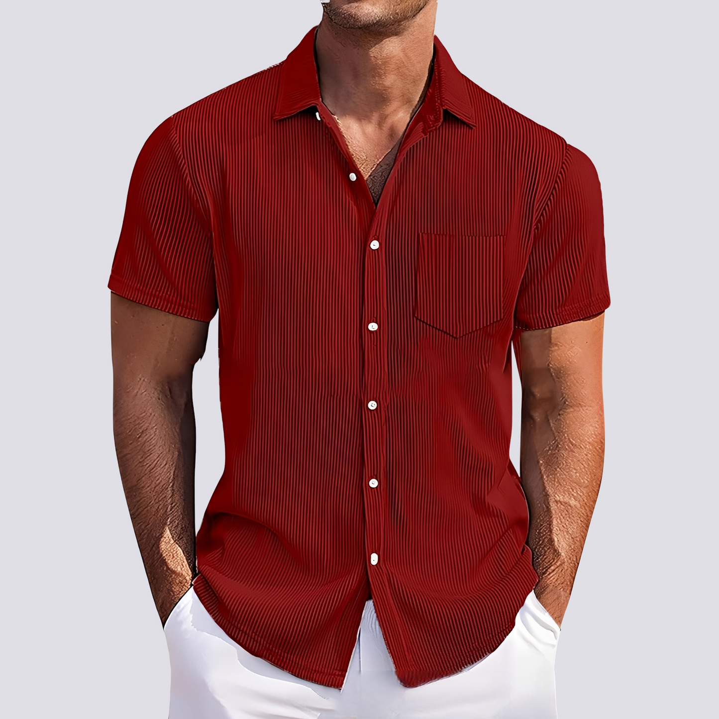 James - Chemise rayée élégante pour hommes