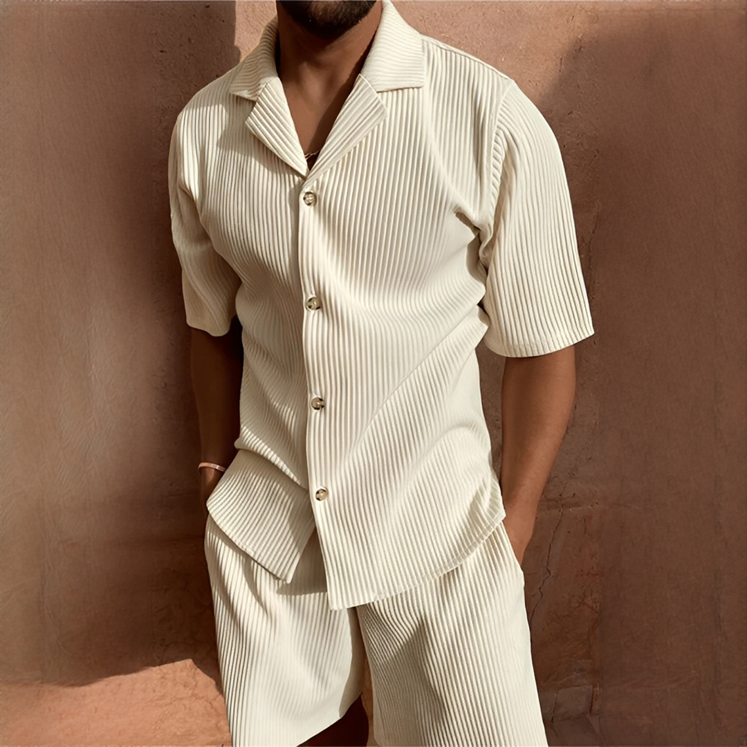 Junmar - Ensemble chemise et short décontracté pour homme