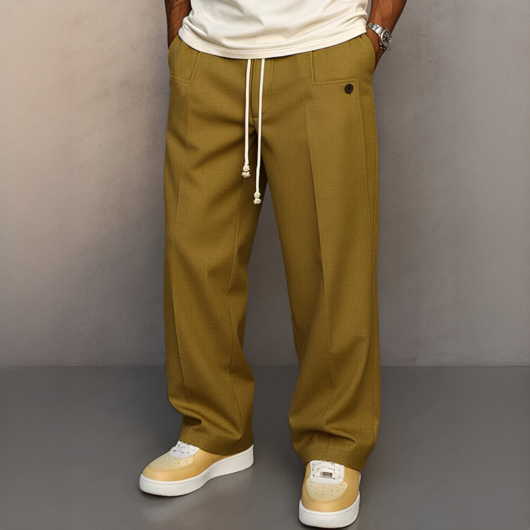 Clent - Pantalon chic avec cordon de serrage pour homme