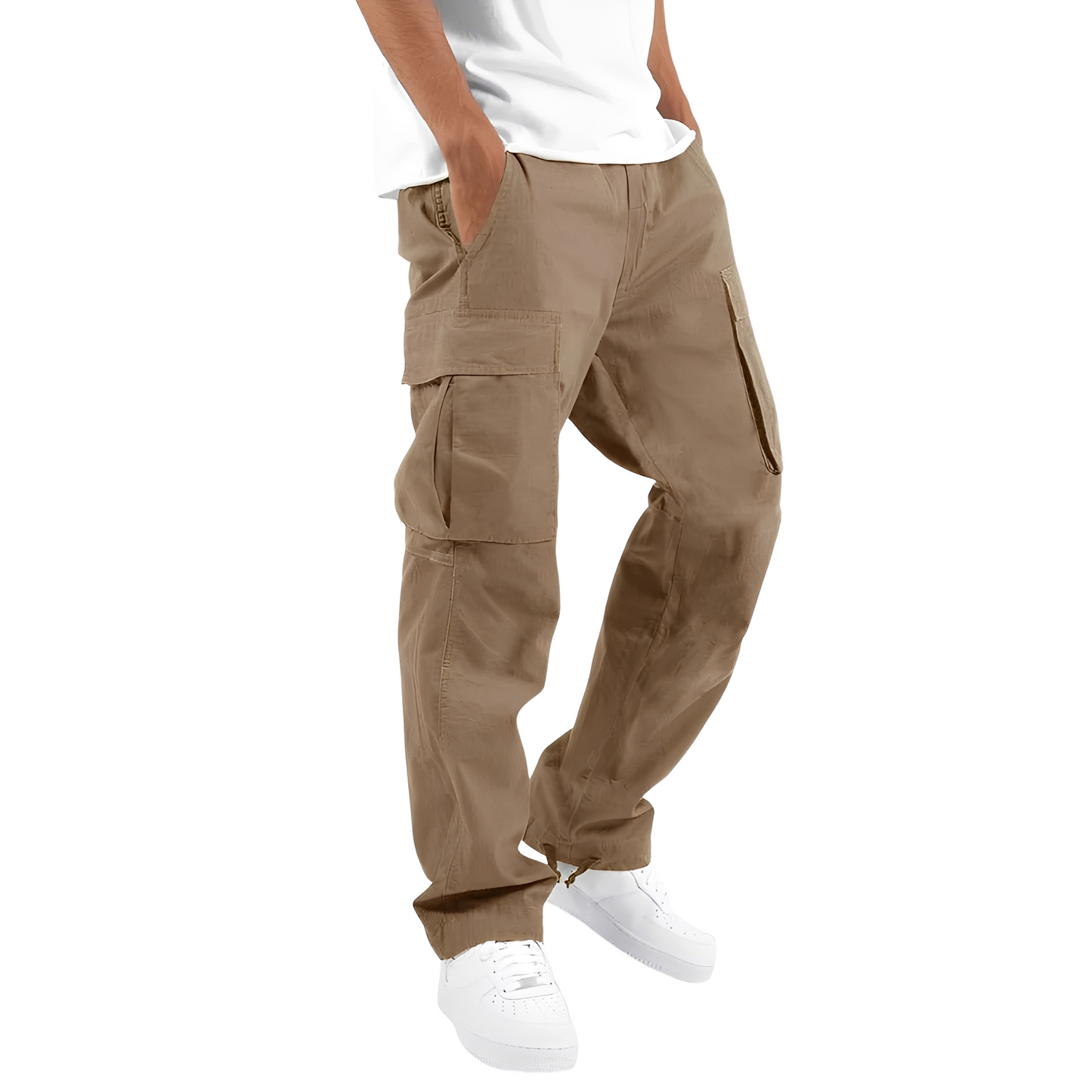 Cooper - Pantalon cargo ample pour homme avec cordon de serrage