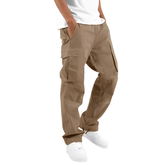 Cooper - Pantalon cargo ample pour homme avec cordon de serrage