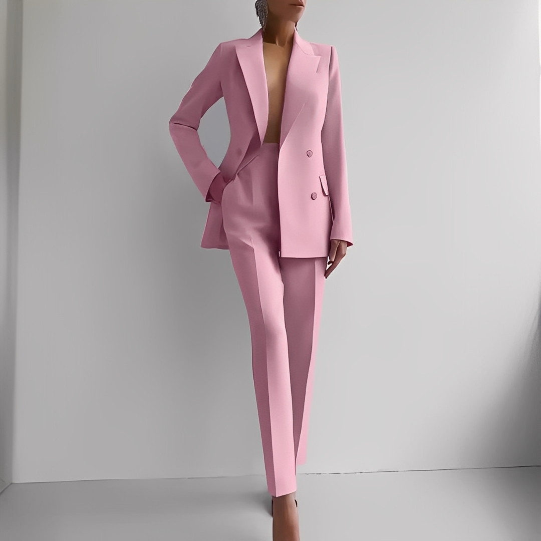 Marguerite - Costume élégant avec long blazer pour femme