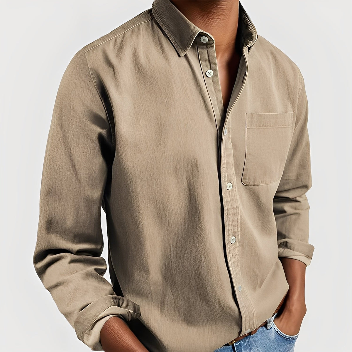 Kaspar - Chemise décontractée à manches longues pour hommes