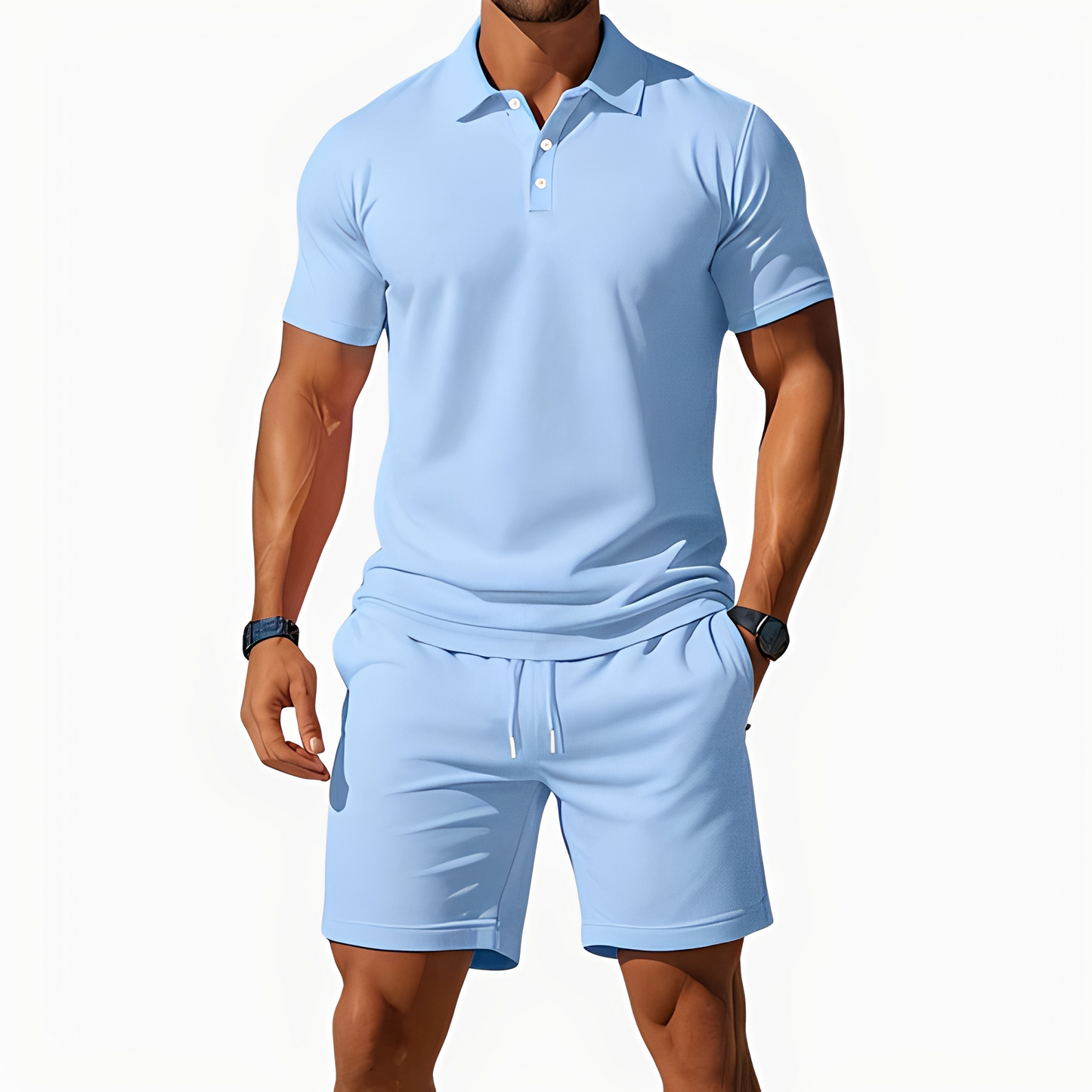 Aldrin - Ensemble polo et short homme tendance