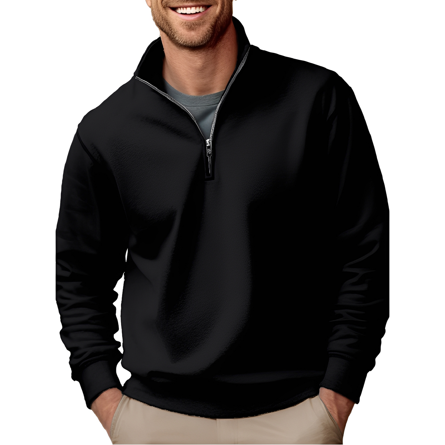 Edgar - Sweat-shirt léger et agréable avec zip pour hommes