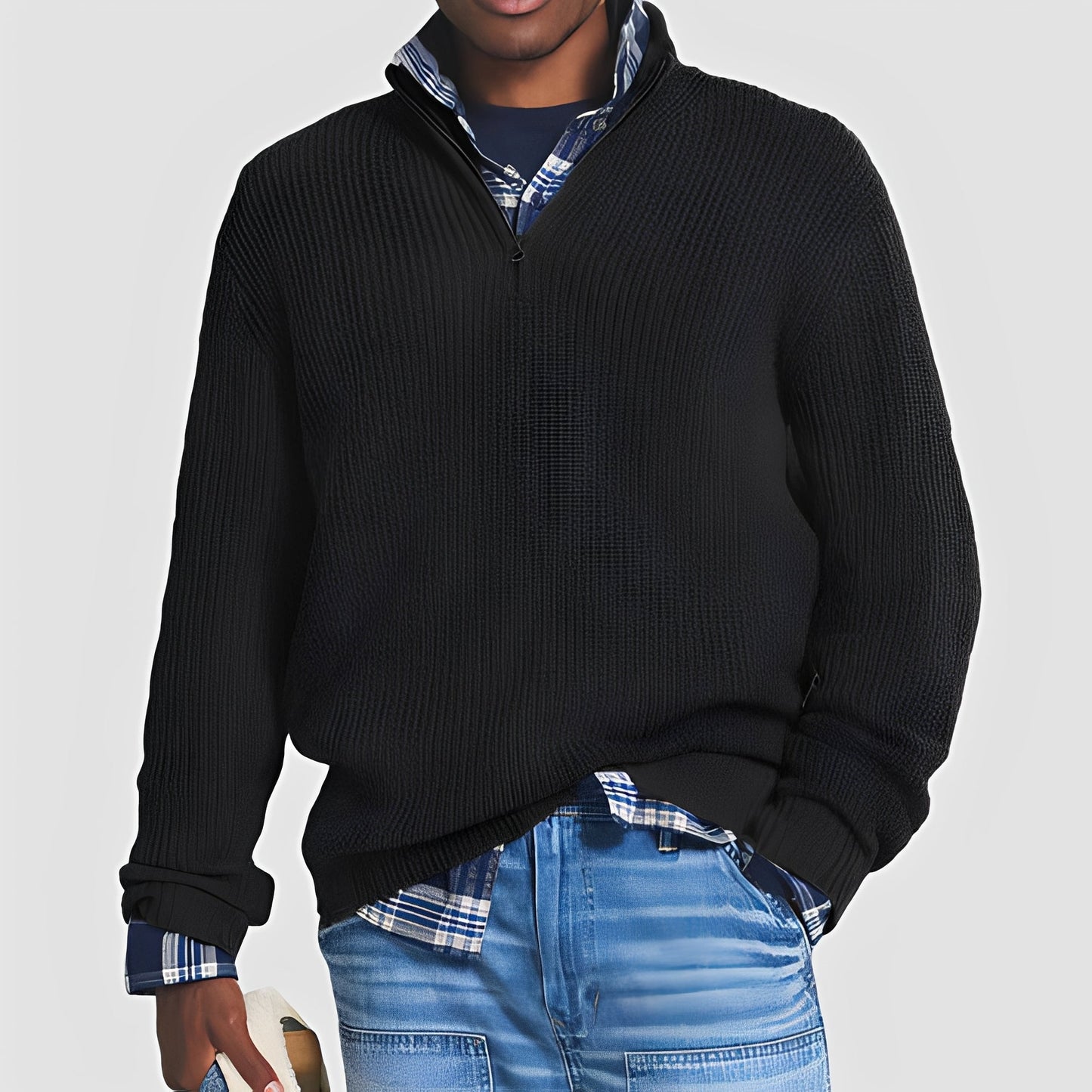 Constantine - Pull pour homme confortable avec fermeture éclair