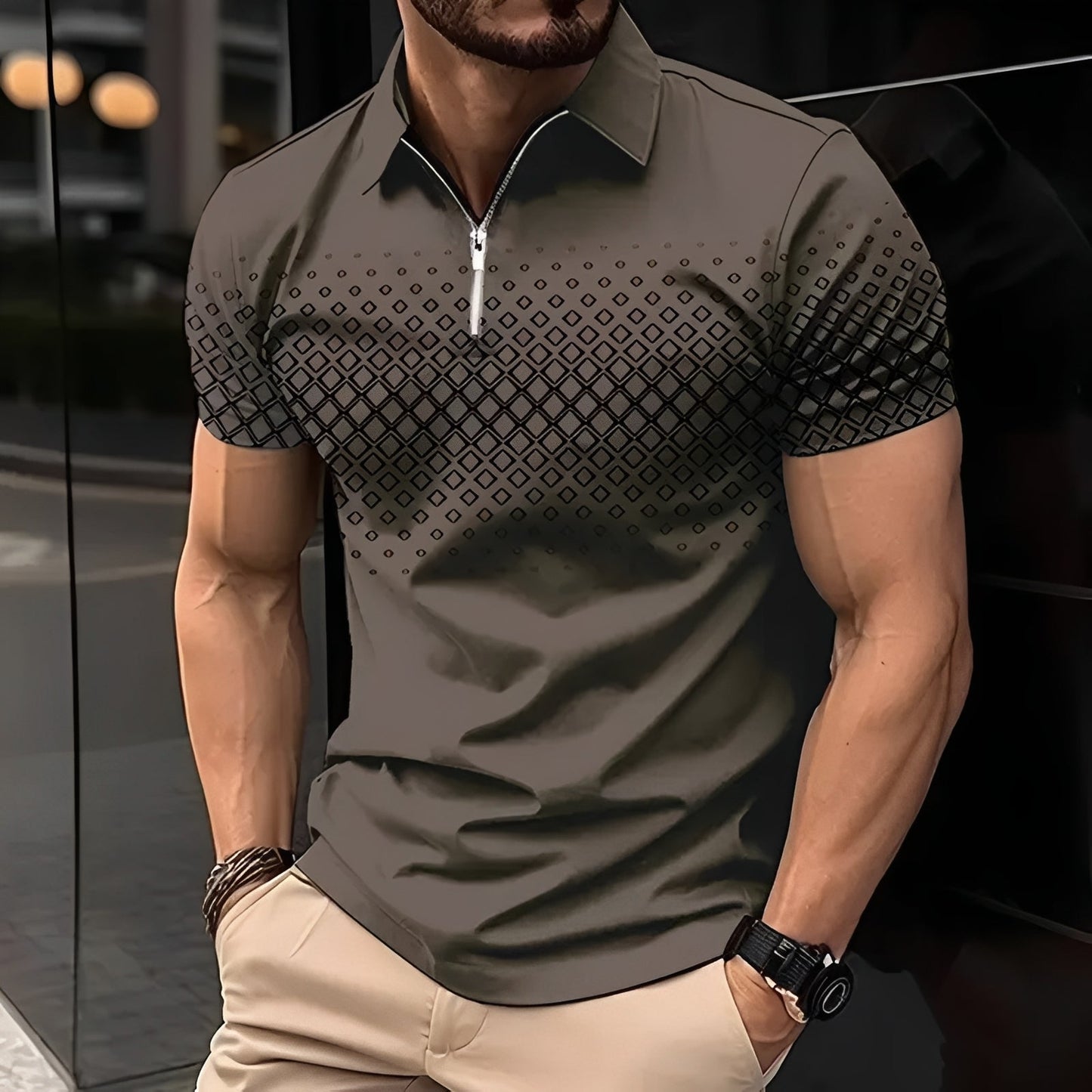 Johnny - Polo élégant avec motif pour hommes