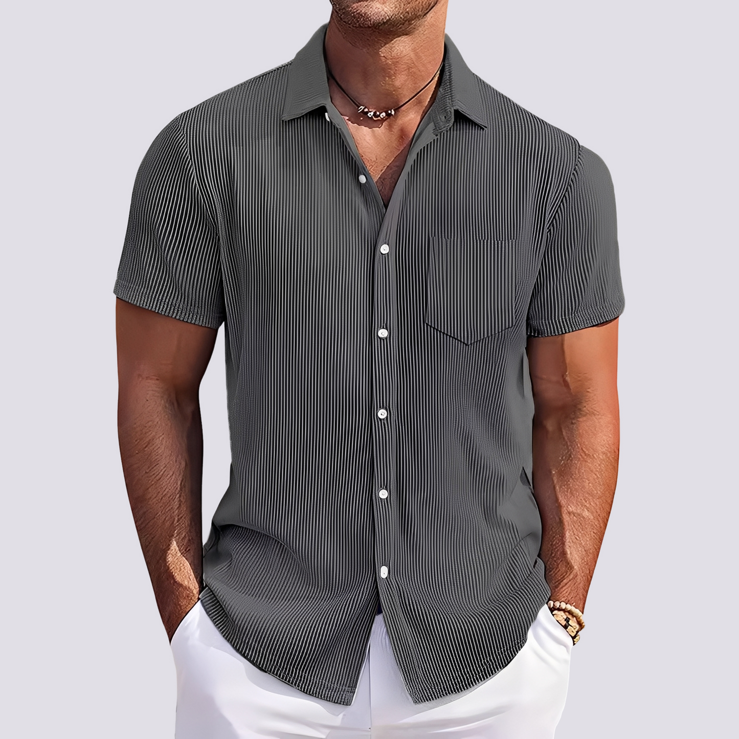 James - Chemise rayée élégante pour hommes