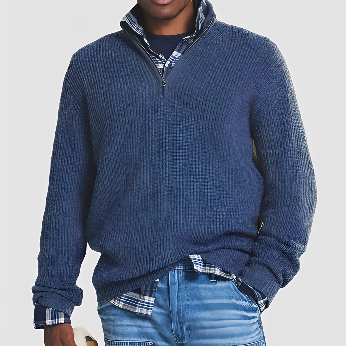 Constantine - Pull pour homme confortable avec fermeture éclair
