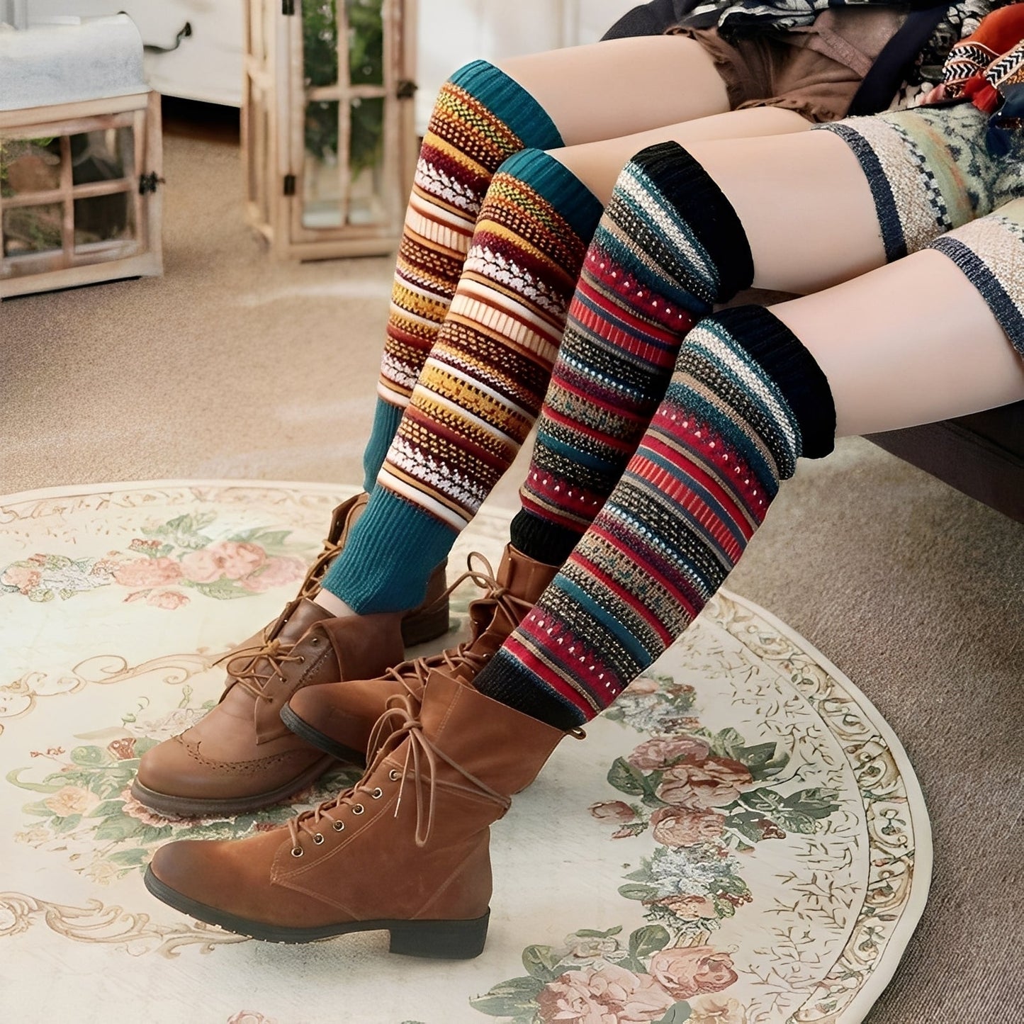 Suzanna - Chaussettes chaudes et stylées pour femme