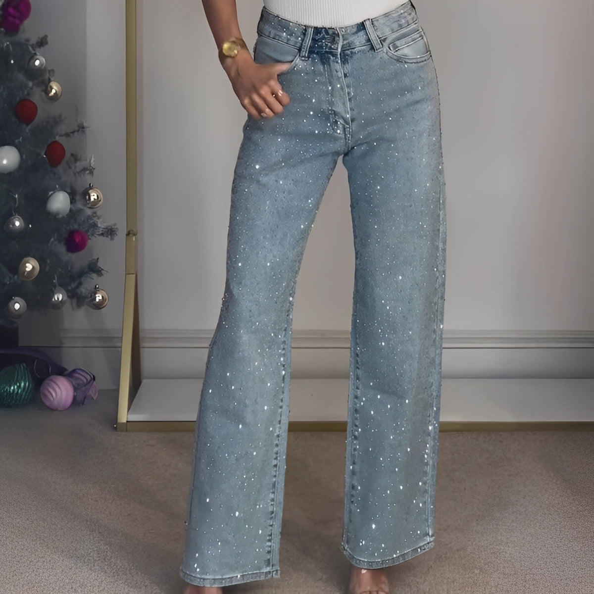 Sandra - Pantalon élégant à jambes larges