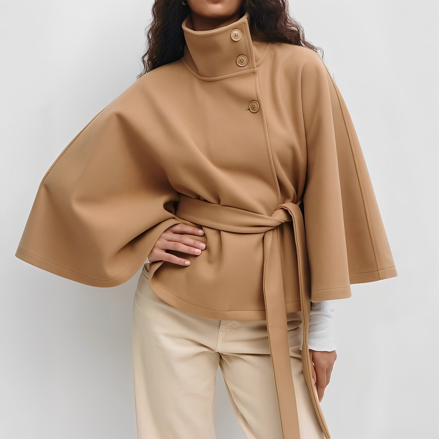 Carine - Veste croisée à col montant pour femme