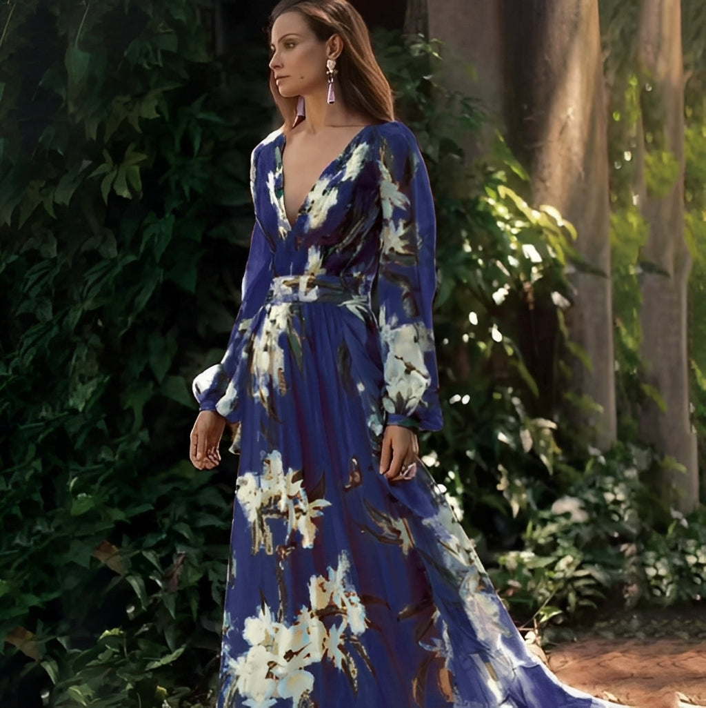 Becca - Robe chic en chiffon à motif floral pour femmes