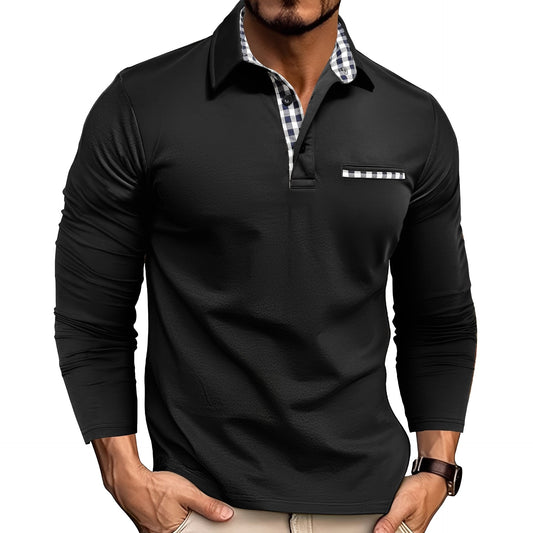 Cédrick - Polo chaud pour l'hiver à manches longues, masculin